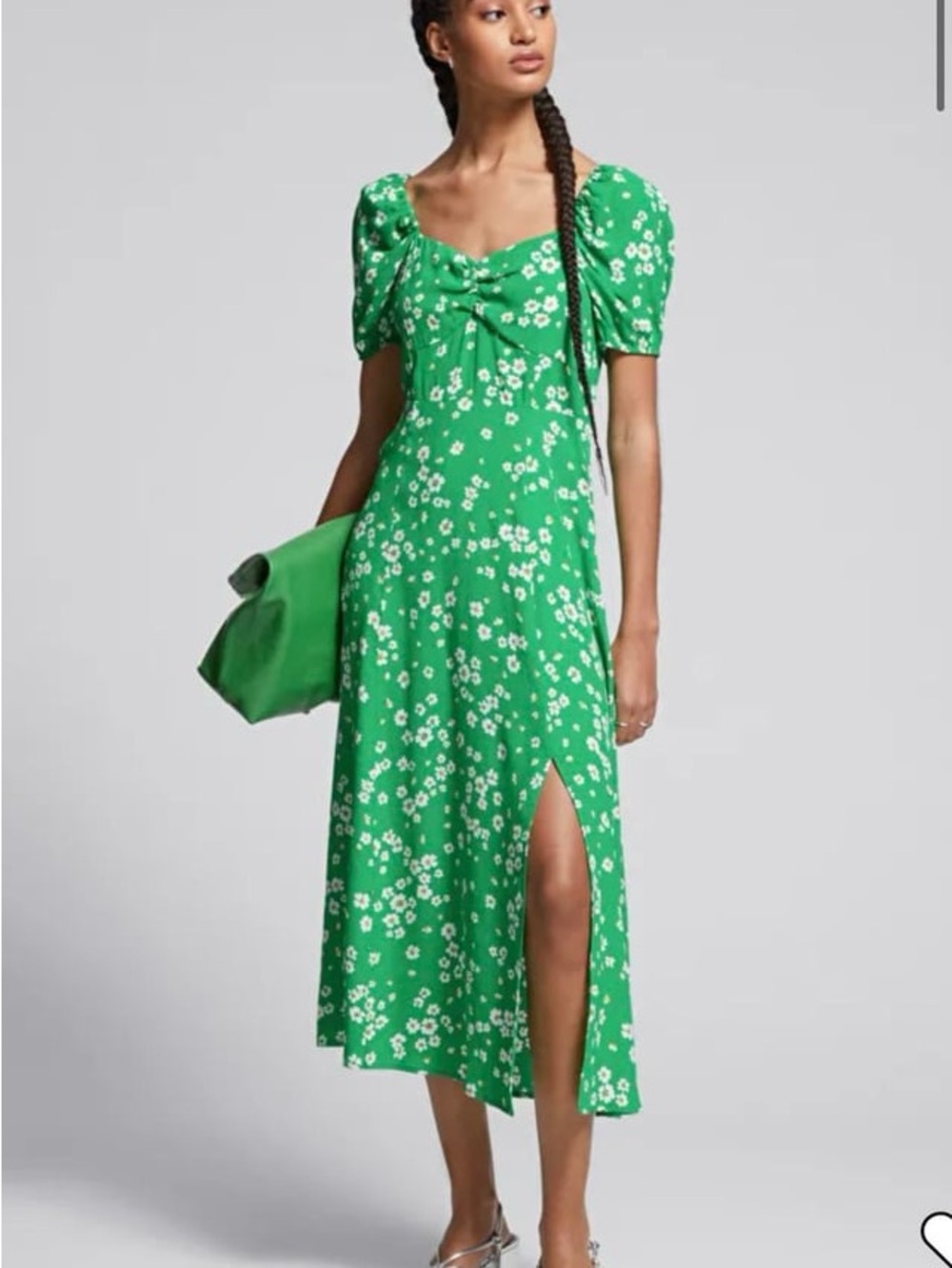 & Other Stories Floral Puff Sleeve midi dress 4 wedding guest classic garden